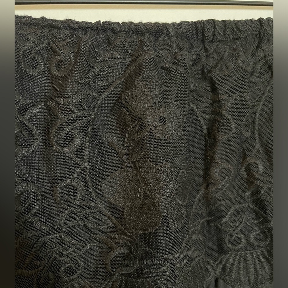 Express Strapless Lined Floral Lace With Back Cutout Black Whimsigoth Size Small - Picture 8 of 13